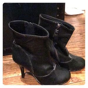 Allsaints Black Distressed Booties